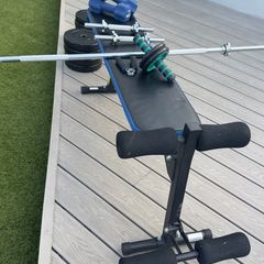 Weight bench and weights