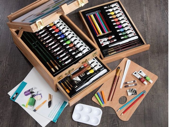 All Media Easel Artist Set 104 Piece (FREE POSTAGE)