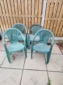 Plastic garden chairs