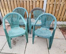 Plastic garden chairs