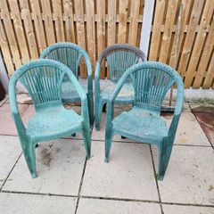 Plastic garden chairs