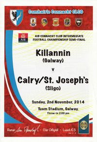 2014 Killanin v Calry / St. Joseph's - GAA Connacht Intermediate Football S.F. Programme