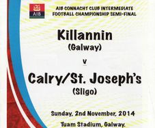 2014 Killanin v Calry / St. Joseph's - GAA Connacht Intermediate Football S.F. Programme