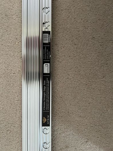 Chrome Straight Edge Trim - 12.5mm