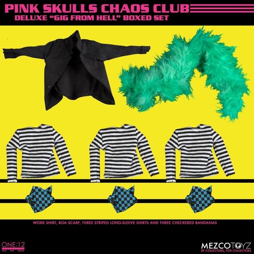 mezco pink skulls gig from hell exclusive version 1/12