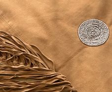 Anna Trzebinski Stunning Cashmere & Suede Wrap
