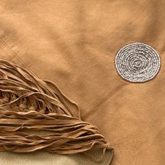 Anna Trzebinski Stunning Cashmere & Suede Wrap