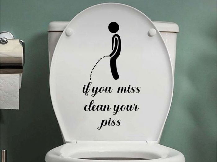 Funny toilet seat stickers