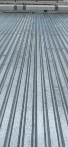 Galvanised metal roof decking
