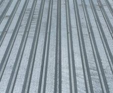 Galvanised metal roof decking