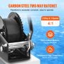Hand Winch, 544.3 kg Pulling Capacity, Boat Trailer Winch Heavy Duty Rope Crank with 701 cm Polyester Strap and Two-Way Ratchet, Manual Operated Hand Crank Winch for Trailer, Boat or ATV Towing Image 2