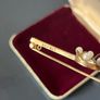 Gold Brooch with Pearls Image 3