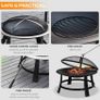 Outsunny outdoor fire pit with lid brand new Image 4