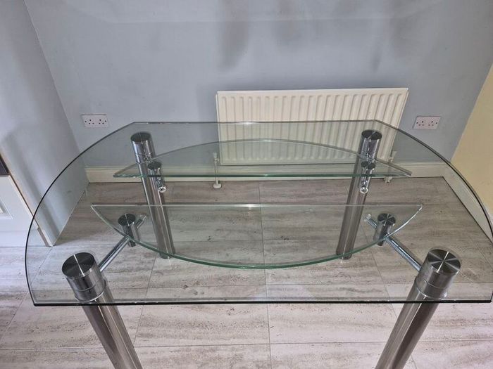 Glass & Chrome Dining Table