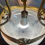 FLASH SALE ! Was 450 now 350 ! Beautiful Antique Art Deco Three Branch French Chandelier. Image 3