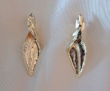 Gold leaf earrings