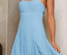 Ladies  Blue Chiffon mini dress