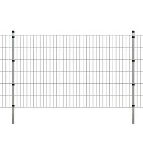 2D Garden Fence Panels & Posts 2008x1030 mm 10 m Silver
