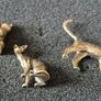 3 brass cats,. Solid brass. Image 2