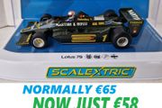 Scalextric F1 Lotus 79 #1 Slot Car -Andretti ( C4423  classic Formula one Legends )