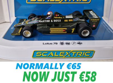 Scalextric F1 Lotus 79 #1 Slot Car -Andretti ( C4423  classic Formula one Legends )
