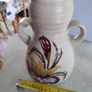 Rare find Vintage Ellgreave POTTERY Twin Handled Pottery Vase, Midas Floral Pattern, Made in England, 9.50" Image 4