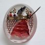 BROOCH - 40s - 50s - Reverse Carved Lucite Image 2