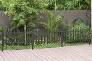 Picket Fence with Posts 3 pcs