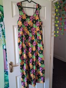 Multi coloured floral dress with pockets!