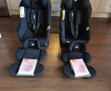 Two Joie Steadi R129 car seats - black