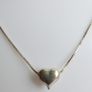 Vintage 925 Sterling Silver heart pendant necklace, length 16" - 2.0g Image 3