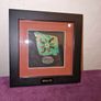 Hand painted Aboriginal Symbol of Health on slate framed Image 2