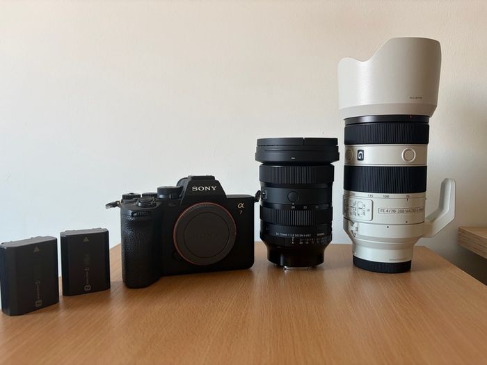 Sony a7 IV, Sigma 24-70 DG DN II F2.8, Sony 70-200 FE 4 Macro G OSS II, Shimoda Explore V2 30L, Freewell filters
