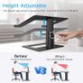 BoYata Laptop Stand, Height Adjustable Ventilated Laptop Holder, Ergonomic Notebook Stand, Laptop Riser Compatible with 10-17'' Laptops Black Image 2