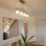 ice cube ceiling pendant 4 light, satin nickle with matching wall lights. Image 2