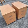Two drawer mobile filing cabinet with key Image 4