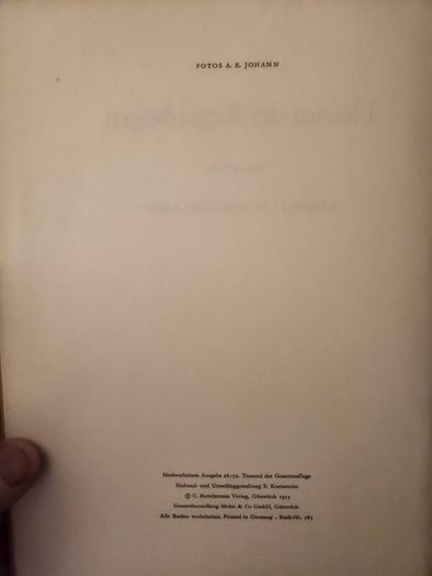 Heimat Der Regenbogen. ( Home Of The Rainbow) By A.e. Johann. First Edition Large Volume Hardback In Good Condition