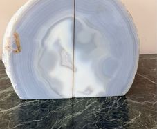 Natural Agate Bookends / Decorative Stone Pair