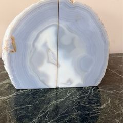 Natural Agate Bookends / Decorative Stone Pair