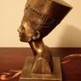 Vintage Veronese Bronzed Resin Egyptian Queen Nefertiti Bust Statue. Image 4