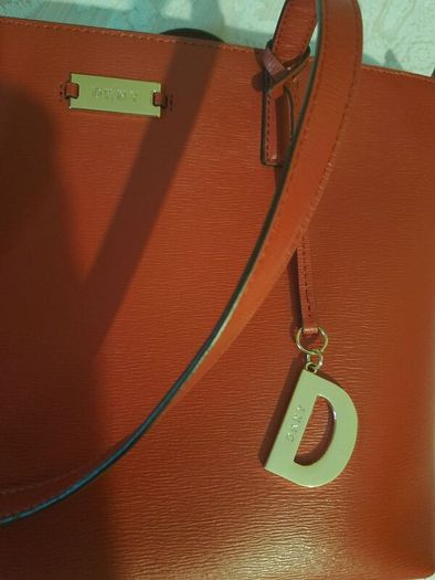 DKNY Red Leather Tote Bag Genuine Cow Leather Brand New