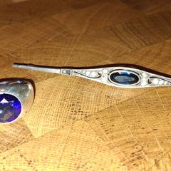 Silver Brooch and Ring