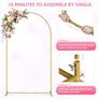 Balloon Arch Backdrop Stand,2.2m Height Gold Metal Arch Stand for Wedding,Christmas,Birthday Party Ceremony Bridal Baby Shower Event Decor (Balloons not included) Image 8