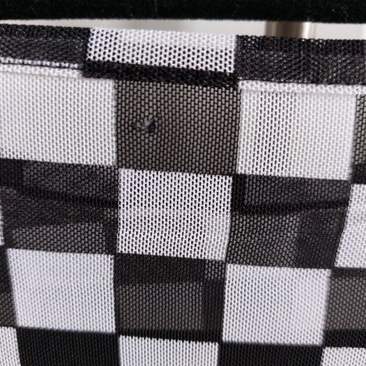 Checked long sleeve top