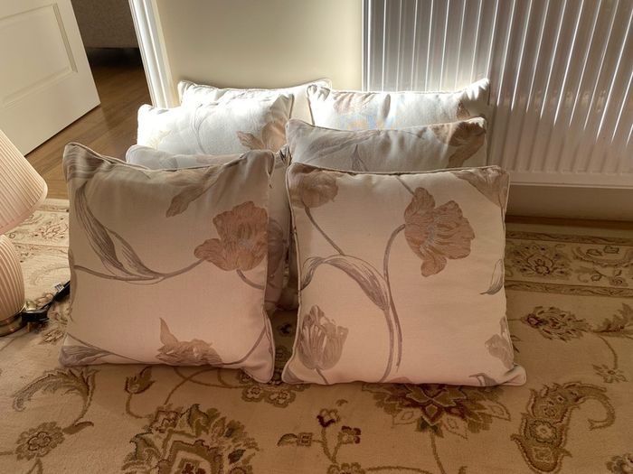 2 x lamps and 7 cushions