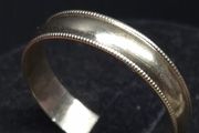 Vintage 9ct Gold Wedding Band Ring 375 Hallmarked Milgrain Edges Size 67