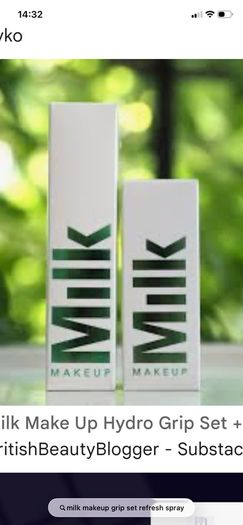 Milk hydro grip set & refresh spray