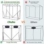 Greenhouse for Outdoors: Portable Green House Heavy Duty with Roll-Up Zippered Door PE Cover, Tall Plastic Greenhouses for Outside Winter Plants Shed for Backyard, White 200x77x170 cm Image 3