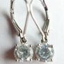 Vintage Sterling Silver 925 Cubic Zirconia Stud Earrings women's Jewelry 2,04g Image 9