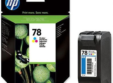 HP 78 Tri-Color Ink Cartridge (C6578A), 38ml, Vibrant Color Output